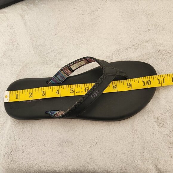 Flojos Womens Maddy Flip Flops Size 10 Black Sandals Thongs Comfort Shoes - Picture 9 of 10